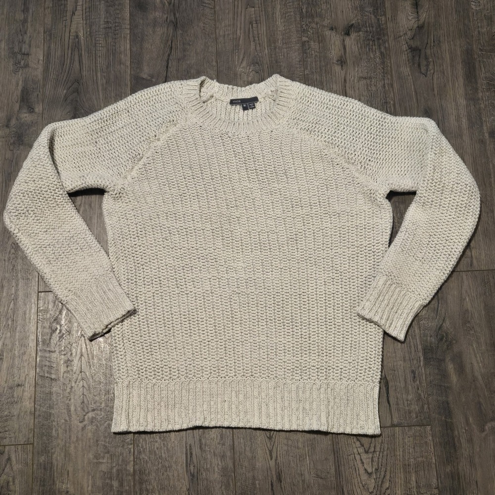 Vince Sweater Womens M Pullover Long Sleeve Crew Neck Ribbed Chunky Knit